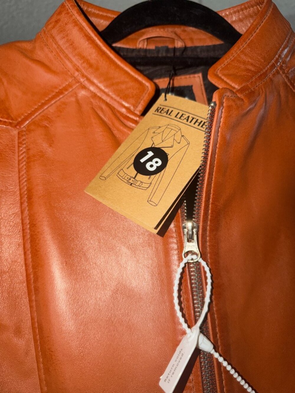 Mens Brown Real Leather Motorcycle Jacket Cafe Racer NWT Size Medium